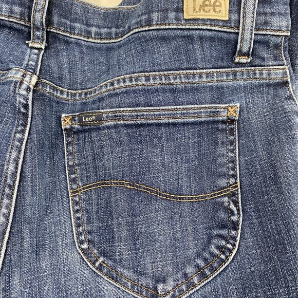 Lee‎ Jeans Womens Size 14 Short Dark Wash Denim Relaxed Fit Straight Mid Rise - Picture 12 of 12